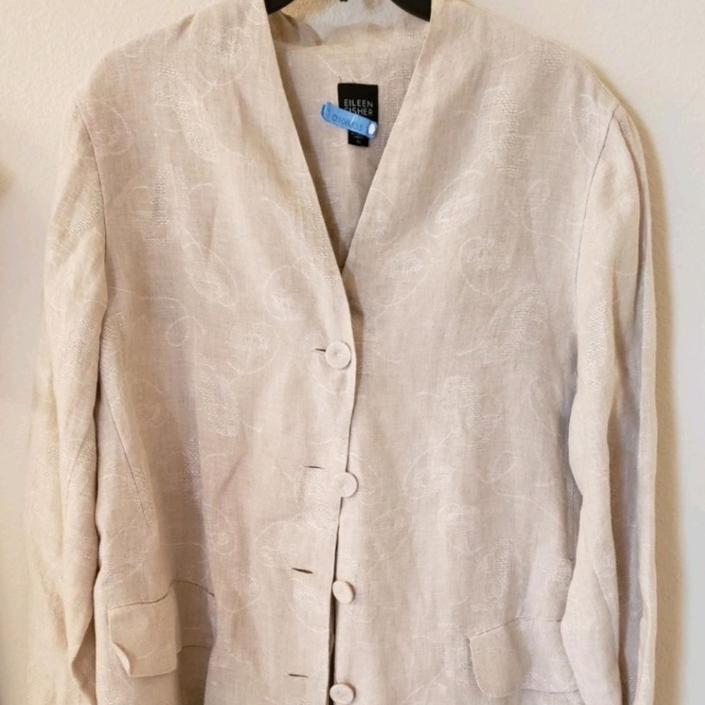 Eileen Fisher 100% Linen Jacket